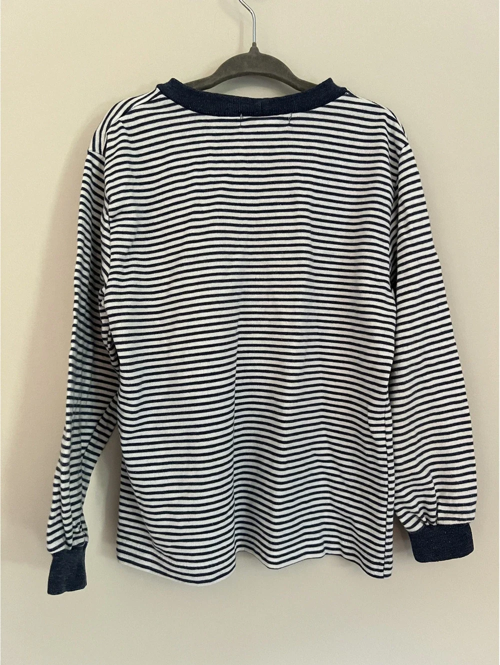 Vintage OshKosh Boys Blue White Striped Long Sleeve Shirt
